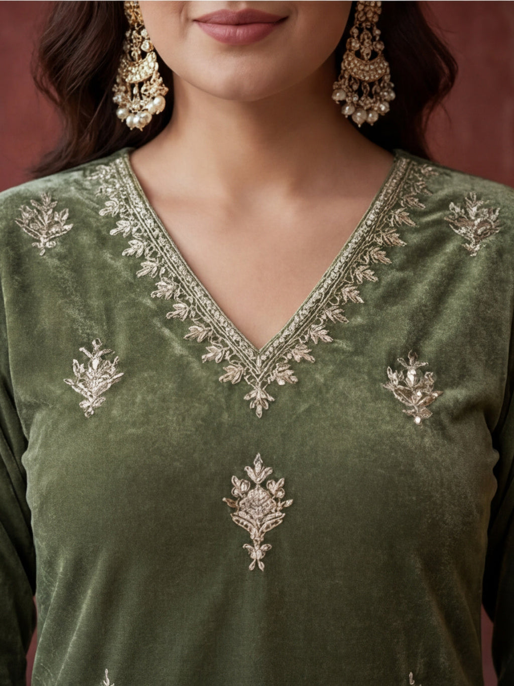Kurta With Pant & Dupatta Ethnic Kurta Set For Women