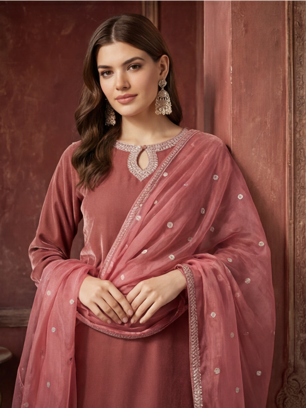 Kurta With Pant & Dupatta Ethnic Kurta Set For Women