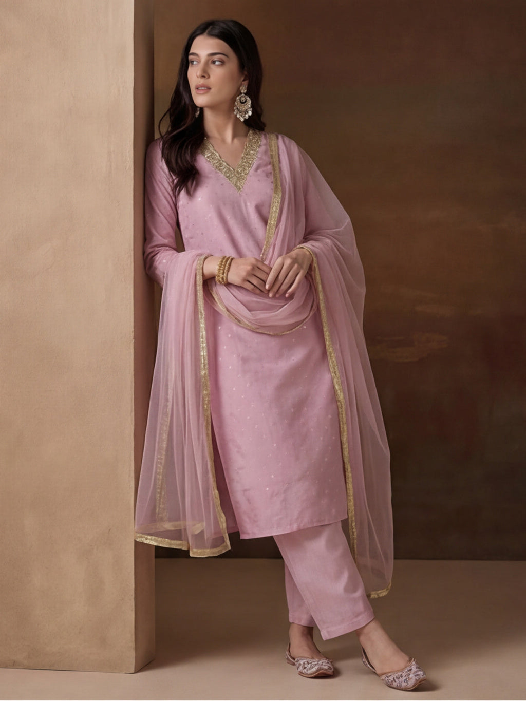 Kurta With Pant And Dupatta Set For Women